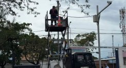 En este sitio de la avenida 7 con calle 15, en El Salado, se atentó contra una cámara de fotodetección./Foto Cortesía