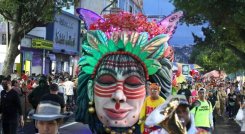 Carroza del Indio Motilón, elaborada por Aguas Kpital Cúcuta/Foto Carlos Ramírez