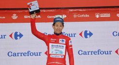 Torstein Traeen (Baharain-Victorious), se vistió de rojo.