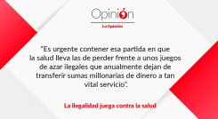 La ilegalidad juega contra la salud