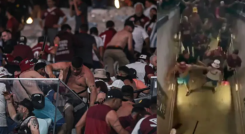 Batalla campal entre hinchas 