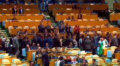 Vacian Asamblea general de la ONU en discurso de Benjamín Netanyahu