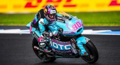 Gran carrera hizo el piloto de ascendencia colombiana  David Alonso, consiguiendo su tercer podio de la temporada 2025 del MotoGp2.