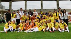 La selección femenina prejuvenil de Colombia, con paciencia encontró el camino de la victoria gracias al gol de London Crawford.