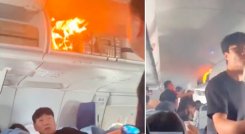 ¡Tremendo susto! Cargador portátil se incendió en pleno vuelo con 160 pasajeros