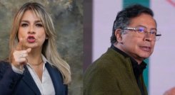 Vicky Dávila y Gustavo Petro 