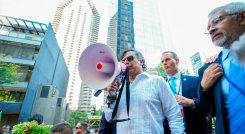 Gustavo Petro en Nueva York. Foto cortesía