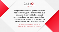 No presidente Petro, así no la libertad de prensa no se negocia