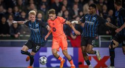 El Barça vivipo un partido intenso en su visita a Bélgica, donde rescató un punto ante el Brujas.