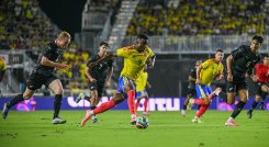 Jhon Córdoba volvió a tener minutos de juego con la selección nacional.