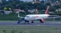 Avión de Avianca encallado / Foto: Captura de Cúcuta es Noticia1