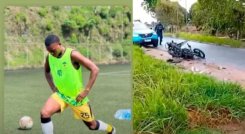 Promesa del fútbol colombiano pierde la vida en accidente en Brasil