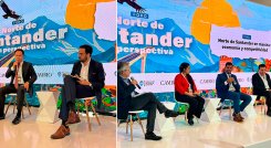 El gobernador William Villamizar abrió la jornada ante el director de la revista Cambio, Federico Gómez Lara, medio que organizó el foro./ Foto Cortesía