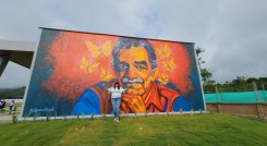4.5 metros mide el mural de Gabriel García Márquez.