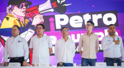 El presidente Gustavo Petro llegó por tercera vez a El Tarra para inaugurar obra educativa.