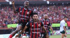 Así celebran los jugadores el regreso del Cúcuta a la primera división del fútbol profesional colombiano