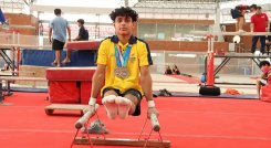 Joshua Atehortúa, gimnasta colombo-estadounidense, representa a la Liga de Norte de Santander se destacó en Estados Unidos.