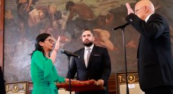  Acto de Juramentación como Presidenta Encargada de Venezuela- Delcy Rodríguez. Foto: prensa presidencial de Venezuela