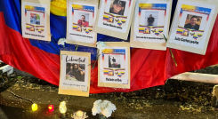 Velatón en el puente internacional Simón Bolívar.