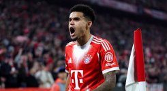 Luis Díaz marcó el cuarto gol del Bayern, en la goleada 4-1 sobre el Atalanta.