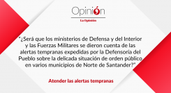 Atender las alertas tempranas