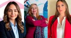 Angélica D'Haro, Mónica Patiño y y Elizabeth Maya. / Foto cortesía