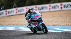 David Alonso salió ileso de una fuerte caída durante los ensayos para el Gran Premio de España