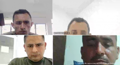 Teniente y 3 soldados