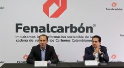 Alejandro Castañeda, presidente de Andeg, y Carlos Cante, presidente ejecutivo de Fenalcarbón. / Foto Cortesía