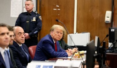 Donald Trump durante audiencia ante la justicia de Nueva York