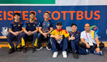 Gimnastas cucuteños en Alemania. 