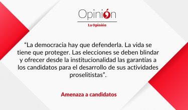 Amenaza a candidatos