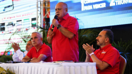 Diosdado Cabello estuvo en San Cristóbal supervisando la estrategia electoral. 