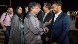 Petro llega a Brasil / Cortesía 