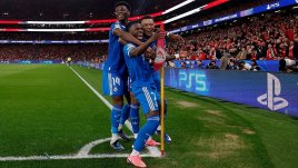Vinicius Junior marcó el gol de la victoria del Madrid y quedó a un paso de avanzar a los octavos de final de la Liga de Campeones.