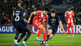Luis Díaz marcó el cuarto gol del Bayern, en la derrota ante el París SG en la ida de la semfinal de la Champions.