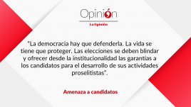 Amenaza a candidatos
