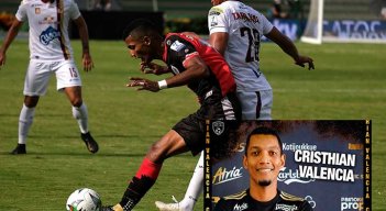 Cristhian Valencia, jugador del Cúcuta Deportivo 2020. Foto: Archivo/La Opinión 
