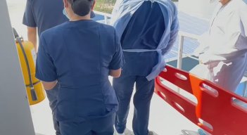 El uniformado fue trasladado en helicóptero a Cúcuta. / Foto: Captura de video