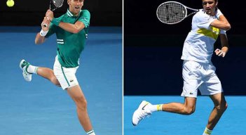 Novak Djokovic contra Daniil Medvédev. AFP 