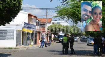 En este punto del barrio Niza, donde los hermanos eran propietarios de dos negocios (droguería y corresponsal bancario) ocurrió el ataque a bala.