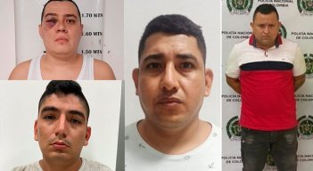 Los cuatro hombres fueron capturados por hurtar en manada.