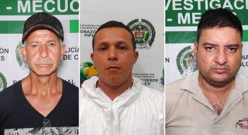 William Martín Carrillo Velasco fue capturado en el barrio El Paraíso, Javier Márquez Molino fue enviado a la cárcel y el latonero Gerson Andrés Mena fue detenido en San Luis. / Foto: Policía Nacional