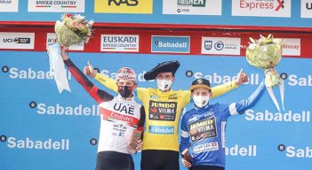 Priomoz Roglic. campeón de la Vuelta al País Vasco.