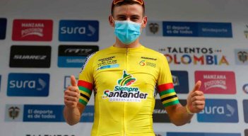 Germán Darío Gómez, ganador de la cuarta epata de la Vuelta de la Juventud. 