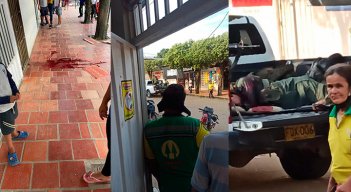 Los uniformados quedaron gravemente heridos y fueron auxiliados en una camioneta del Ejército