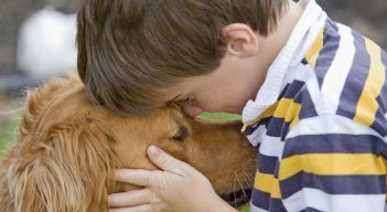 Mascotas son buenas para los niños.
