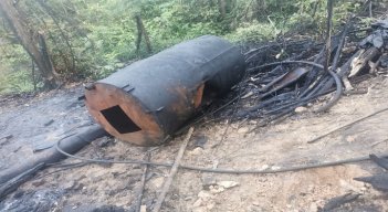 Las estructuras fueron halladas en zona rural de Tibú.