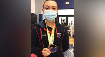 La karateca Natalia Bernal ganó la presea de bronce./Foto: (Colprensa-Cortesía)