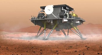 "El módulo de aterrizaje ‘Tianwen-1’ se posó con éxito en la zona predefinida" en Marte con el robot ‘Zhurong’" a bordo, informó CCTV. / Foto: Weixin.qq.com